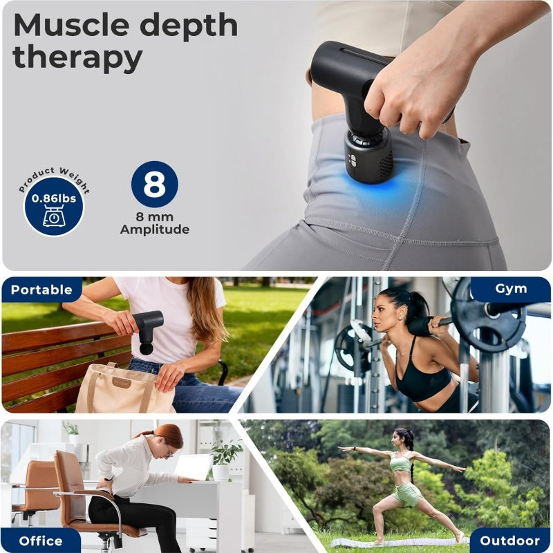 Massage Gun With Hot/Cold Attachment