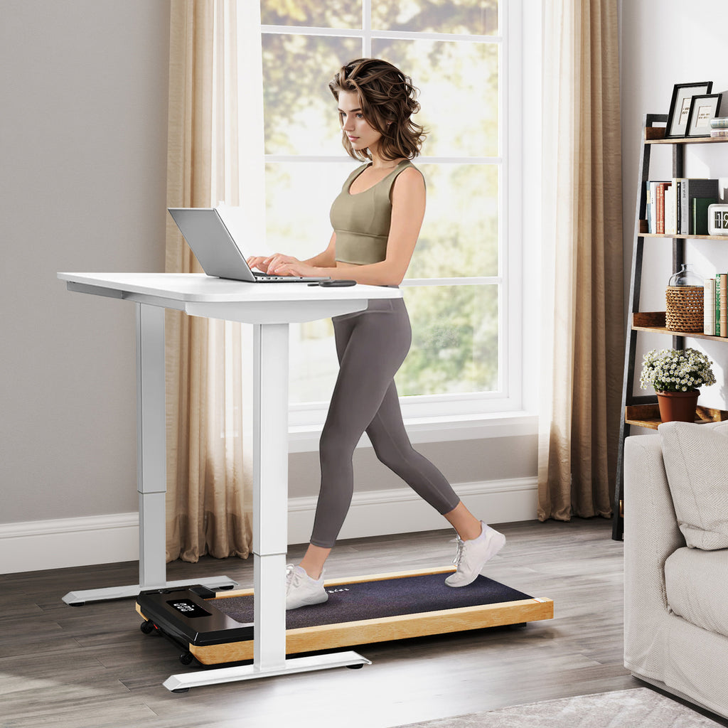 Elite Wooden 2.5HP Walking Pad Treadmill