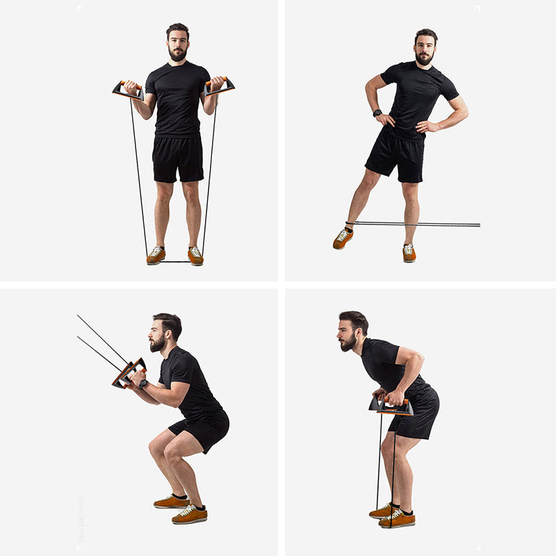 Push Up Paralettes with resistance band