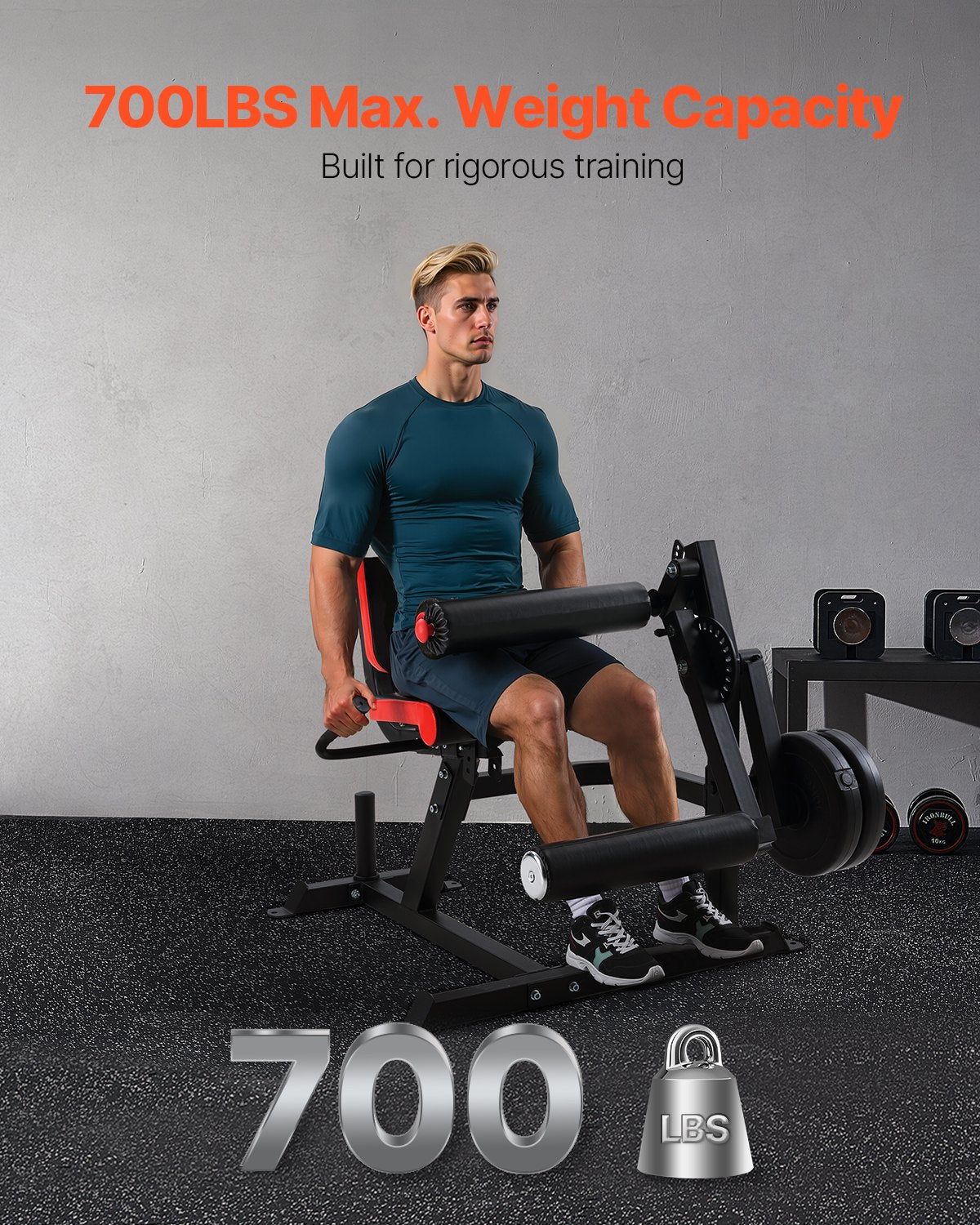 Evolved 700 Lbs Leg Extension And Curl Machine