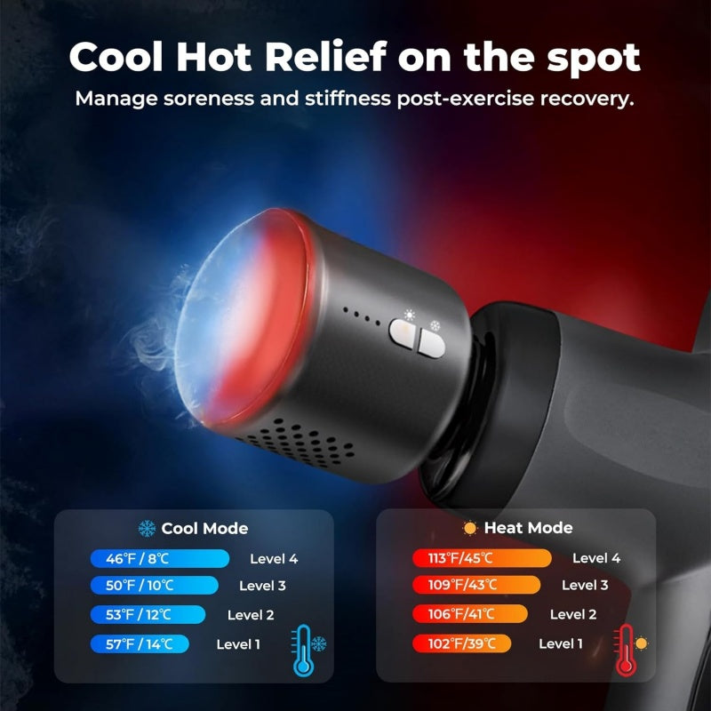 Massage Gun With Hot/Cold Attachment