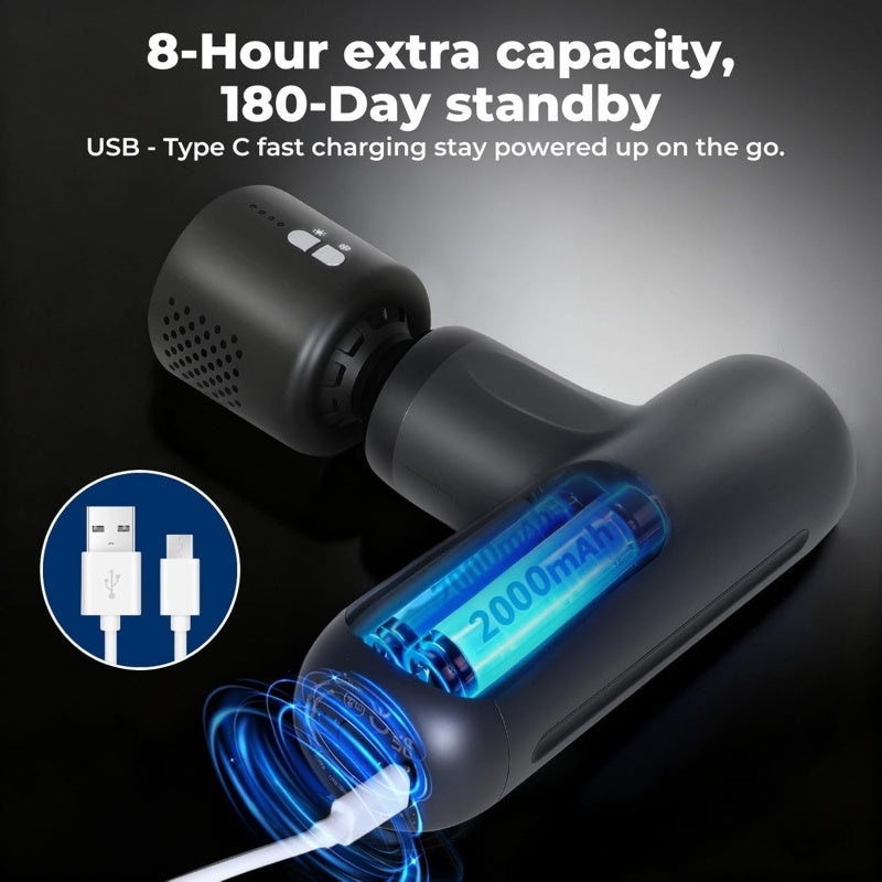 Massage Gun With Hot/Cold Attachment