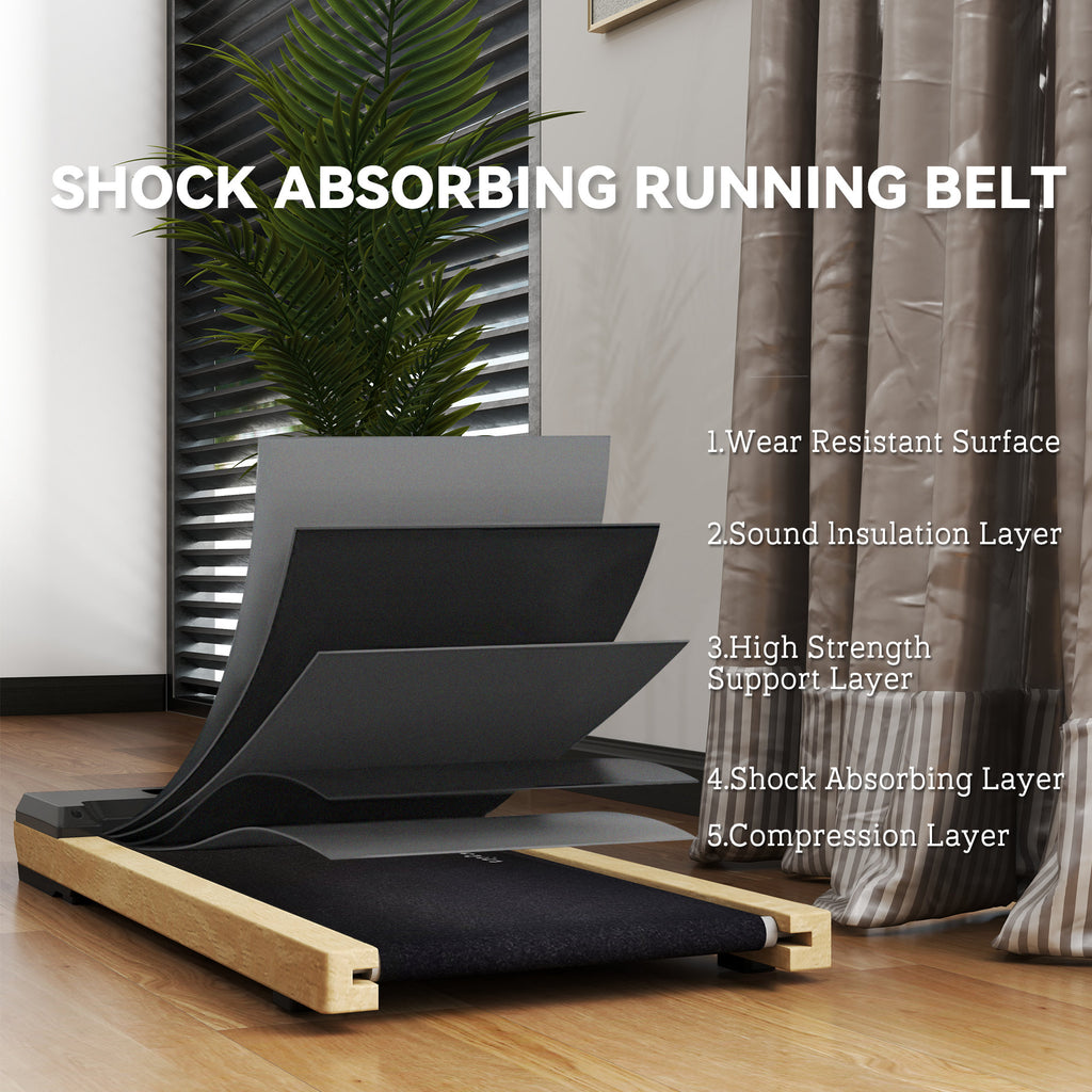 Elite Wooden 2.5HP Walking Pad Treadmill