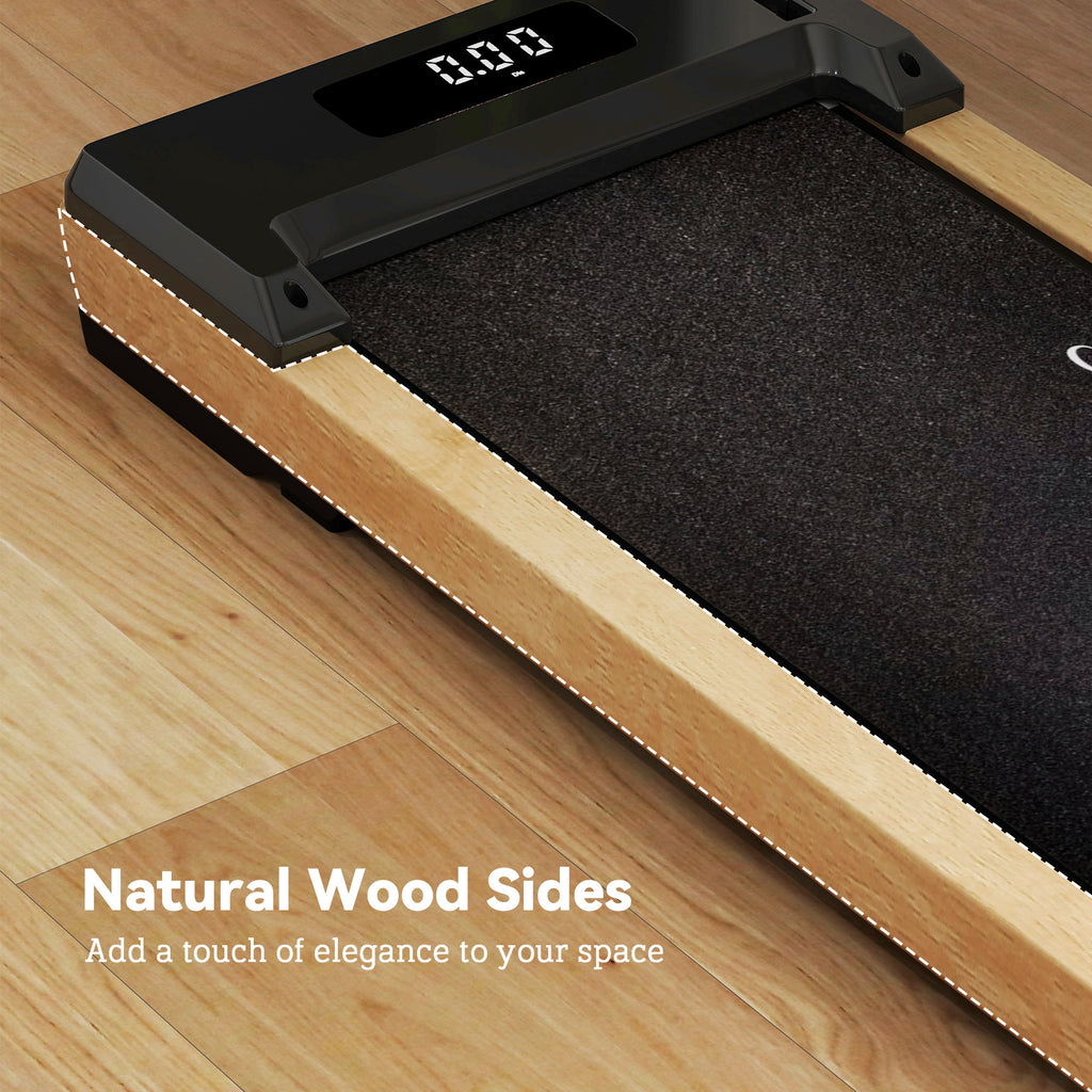 Elite Wooden 2.5HP Walking Pad Treadmill