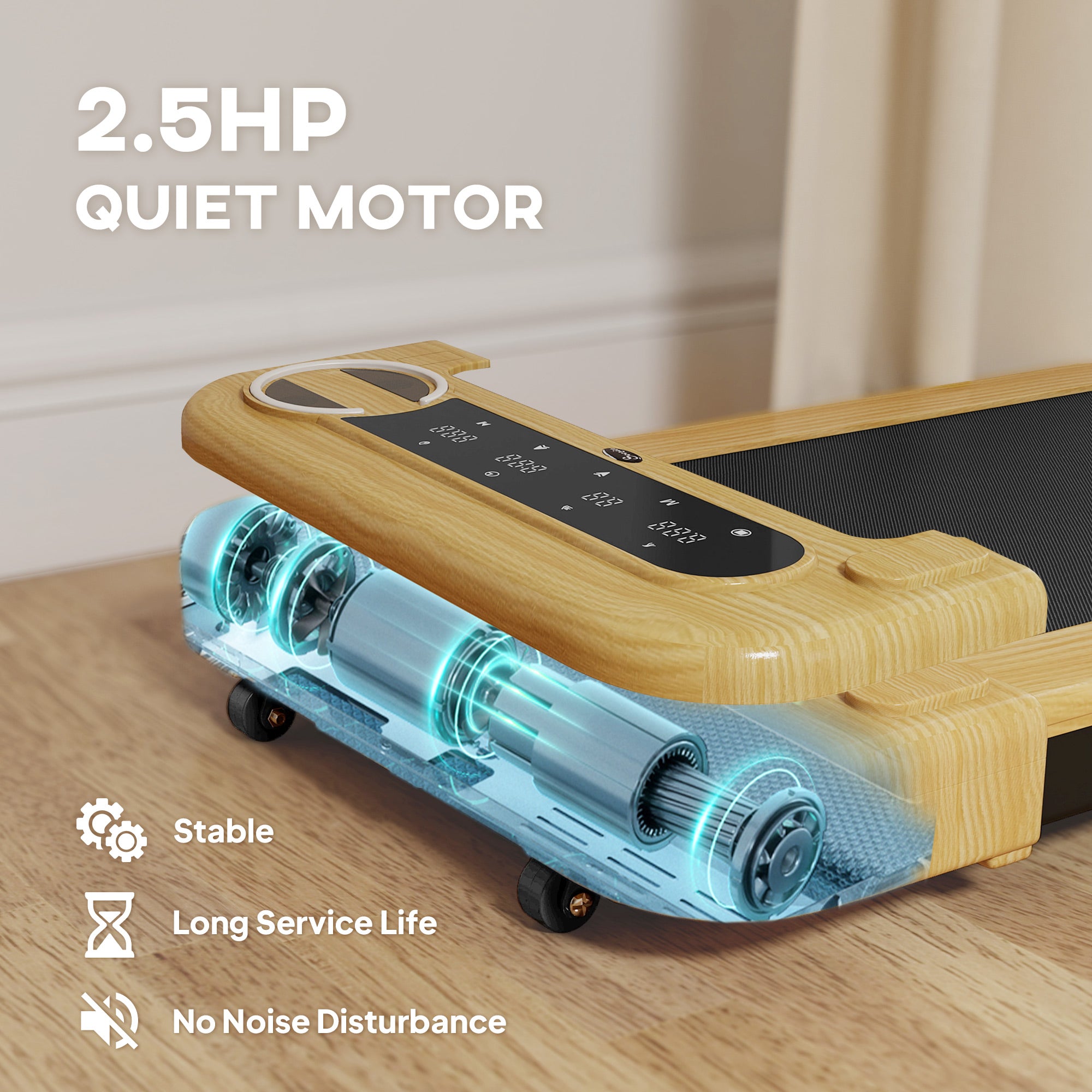 Premium Wooden 2.5 HP Walking pad