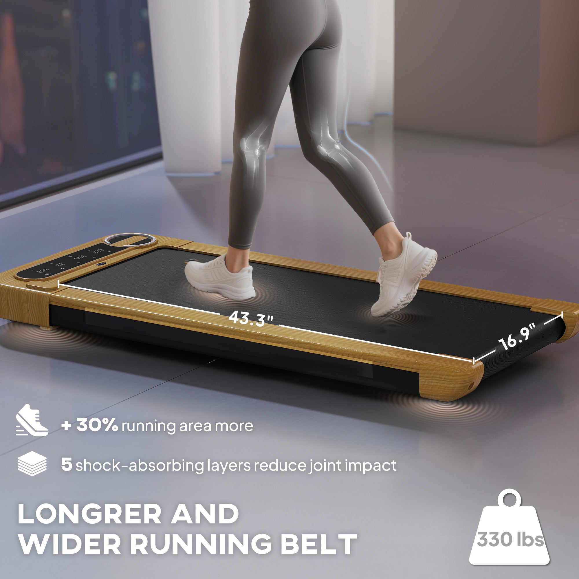 Premium Wooden 2.5 HP Walking pad